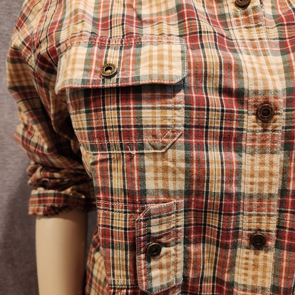 Ladies Ralph Lauren plaid button down shirt - Picture 2 of 5